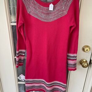 ❤️ Athleta Knit Sweater Dress | Size S ❤️ Red & Grey